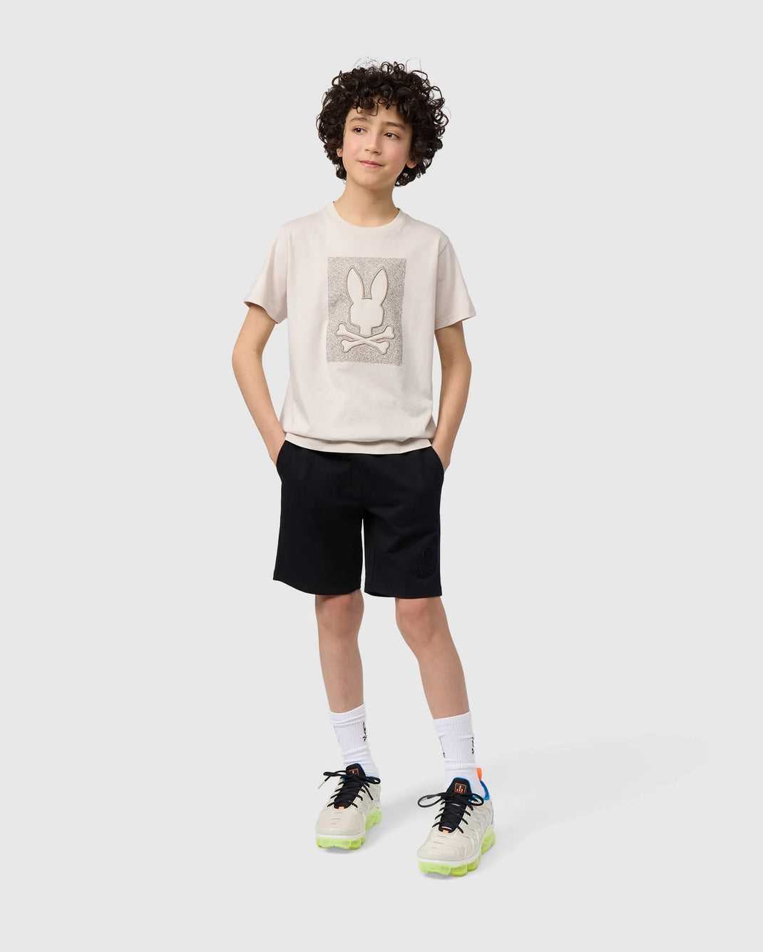 Tees Psycho Bunny Livingston Graphic Tee Beige Enfant | ZTF-77301579